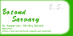 botond sarvary business card